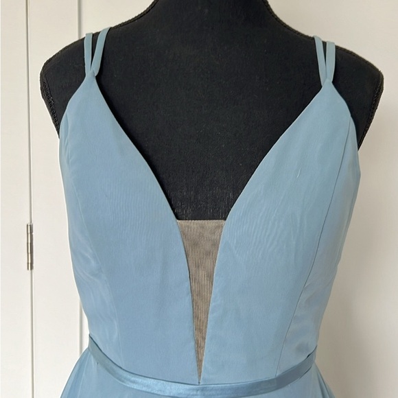 Beautiful blue maxi chiffon dress - Picture 3 of 6